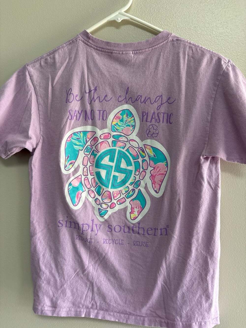 Simply Southern Be The Change Turtle Graphic T-Shirt Youth Medium - Picture 4 of 4